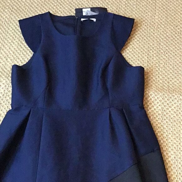 HALSTON EVENING COLLECTION DRESS IN 14 BLUE/BLACK - Picture 10 of 16